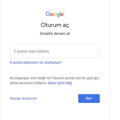 gmail gelen kutusu giriş
