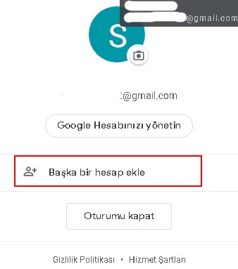 gmail başka hesap ekle
