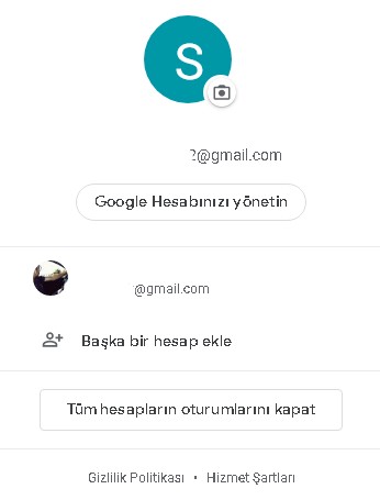 gmail farklı hesap