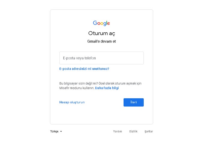 gmail oturum açmak