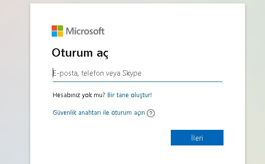 Outlook Oturum Aç