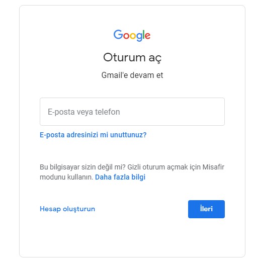 gmail..com giriş