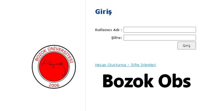 bozok obs giriş