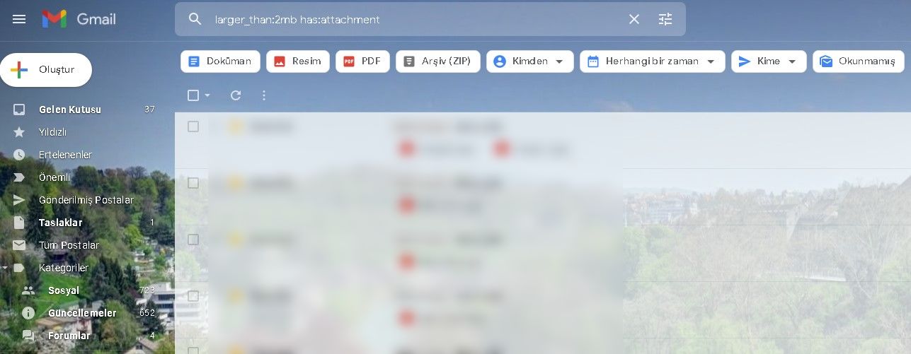 gmail büyük boyutlu dosyalar