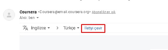 gmail google translete kullanımı