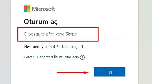 hotmail mail giriş sayfası