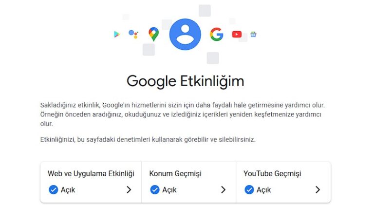 google etkinliğim