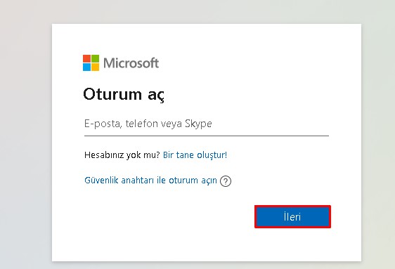 hotmail hesabına girme