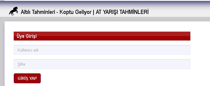 koptu geliyor üye girişi
