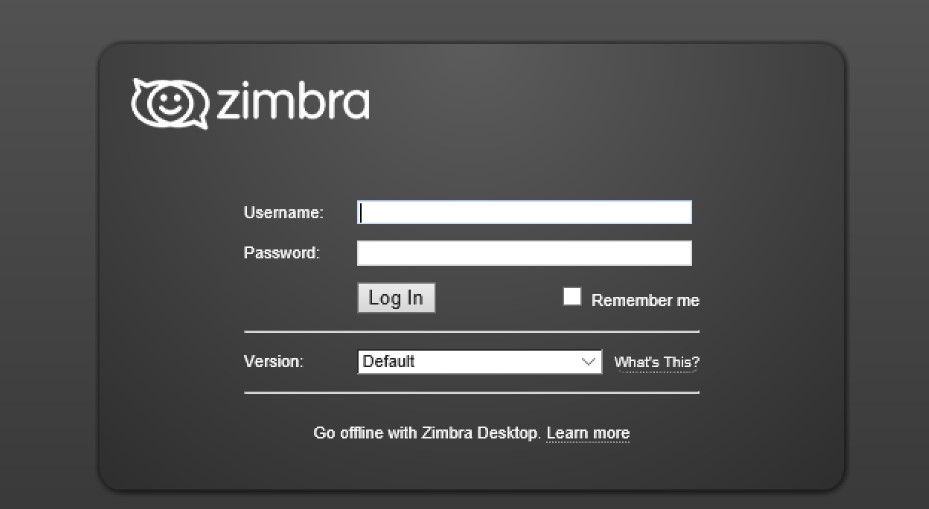 zimbra web