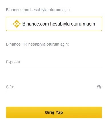 binance tr giriş