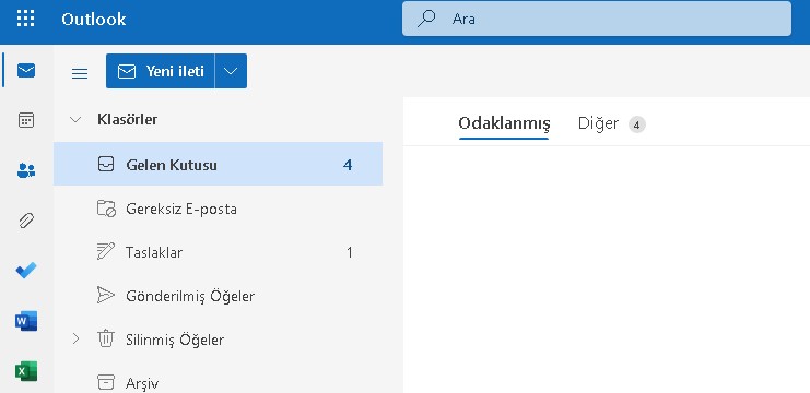 outlook yeni klasör oluşturma