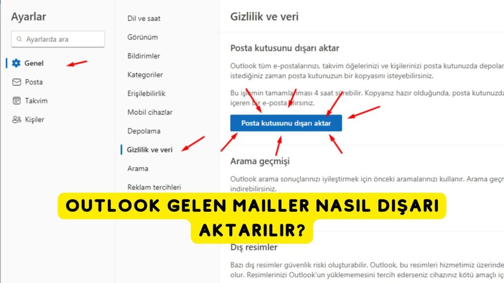 Outlook Gelen Mailler Nasıl Dışarı Aktarılır?