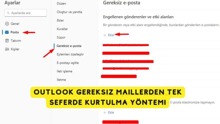 Outlook Gereksiz Maillerden Tek Seferde Kurtulma Yöntemi