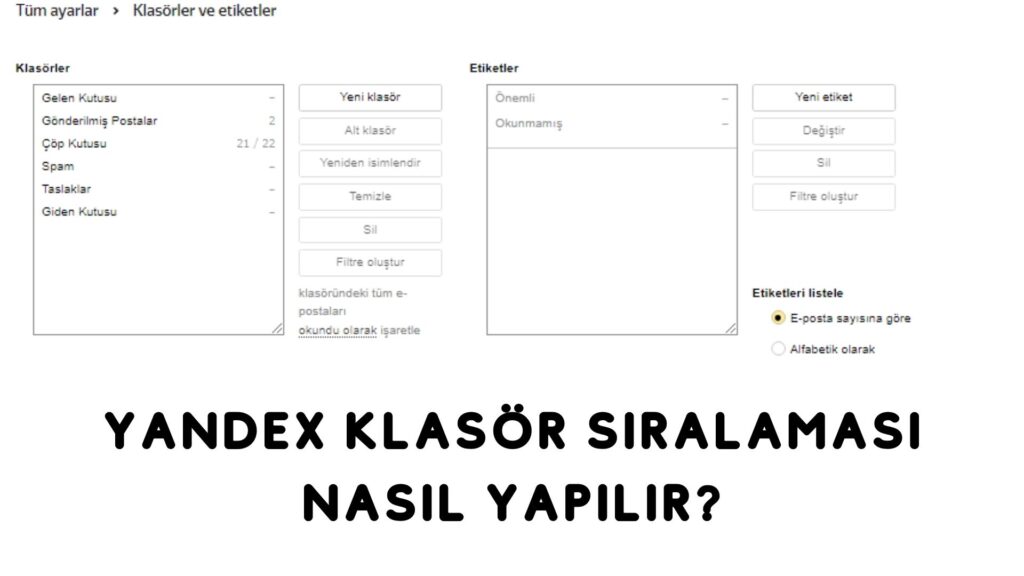 Yandex Klasör Sıralaması Nasıl Yapılır?
