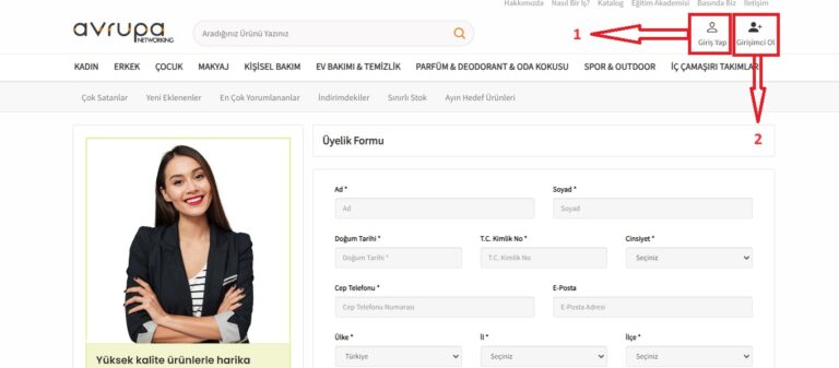 Avrupa Networking Temsilci Girişi