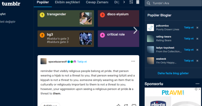 Tumbrl giriş ve kayıt ol