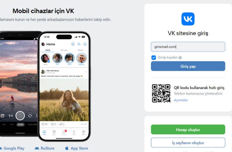 vk giriş